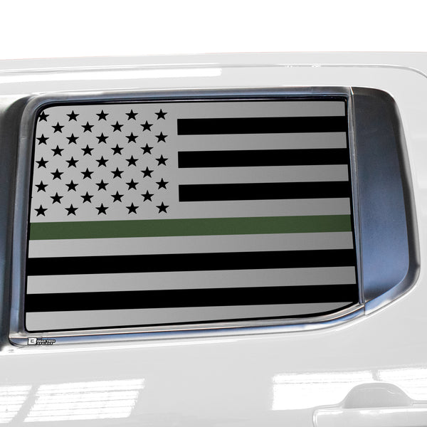 Side Window American Flag Vinyl Decal Stickers Fits Nissan Frontier Crew Cab 2022-2025