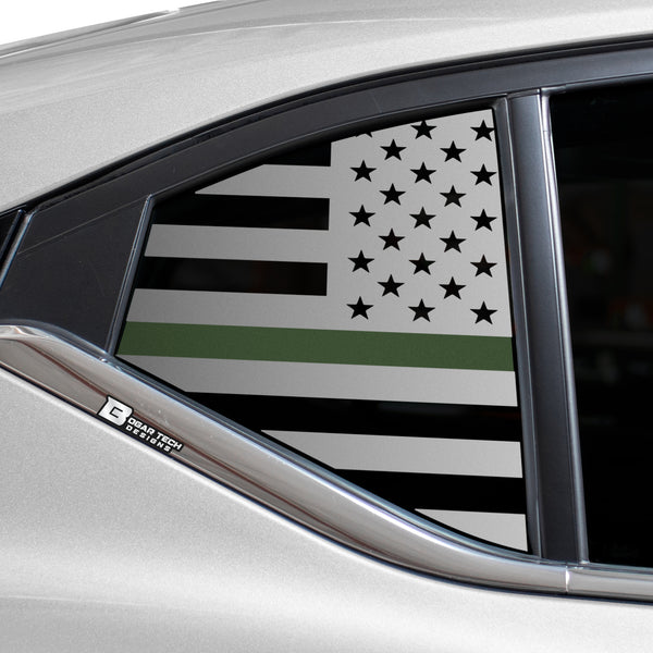 Quarter Window American Flag Vinyl Decal Stickers Fits Nissan Sentra 2020-2024