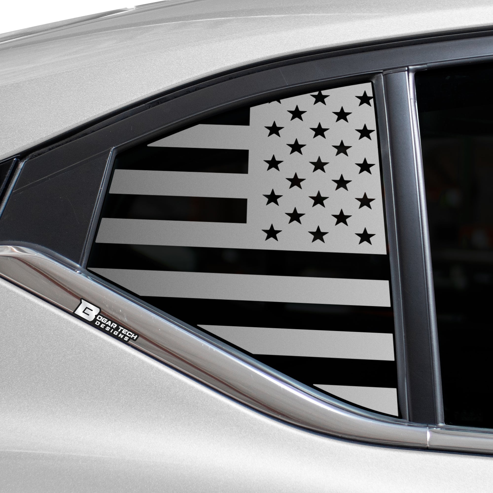 Quarter Window American Flag Vinyl Decal Stickers Fits Nissan Sentra 2020 - 2025 - Bogar Tech Designs