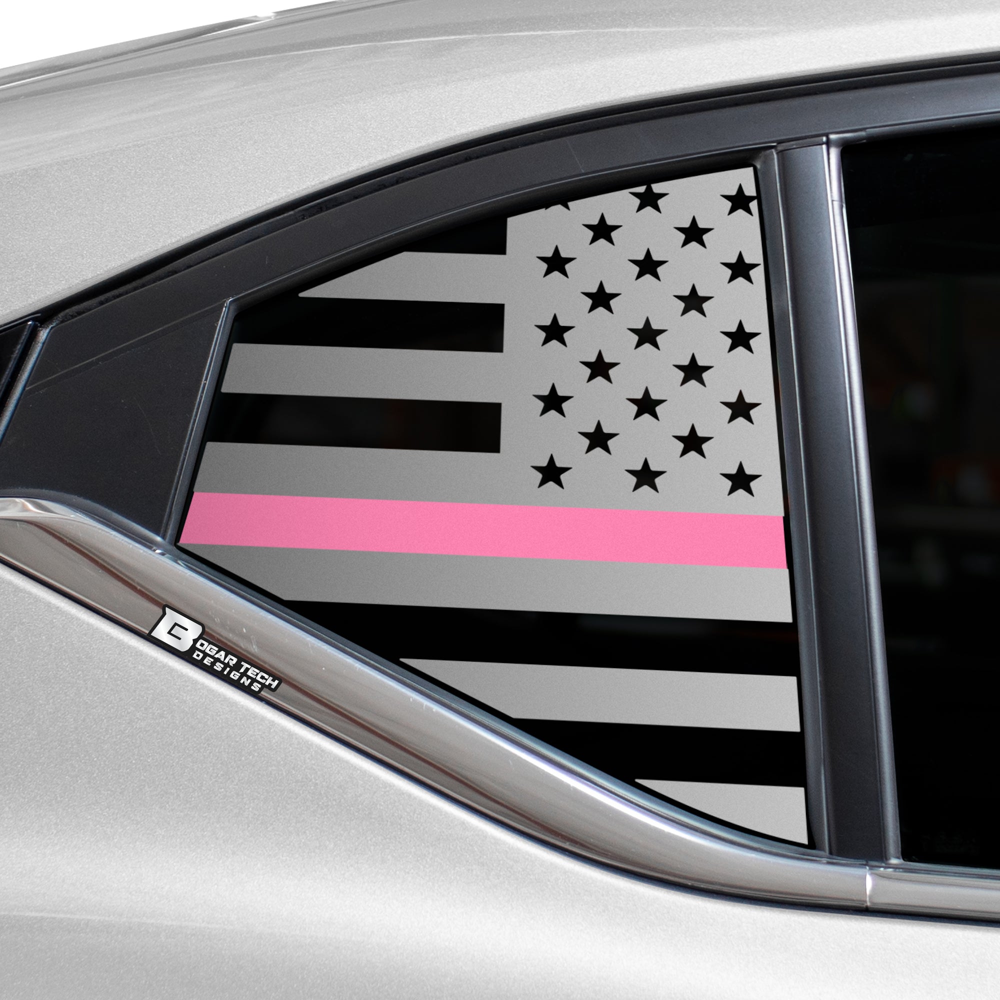 Quarter Window American Flag Vinyl Decal Stickers Fits Nissan Sentra 2020 - 2025 - Bogar Tech Designs