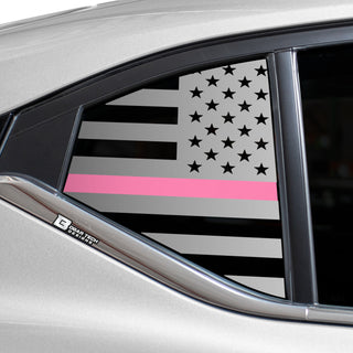 Buy thin-pink-line Quarter Window American Flag Vinyl Decal Stickers Fits Nissan Sentra 2020-2024