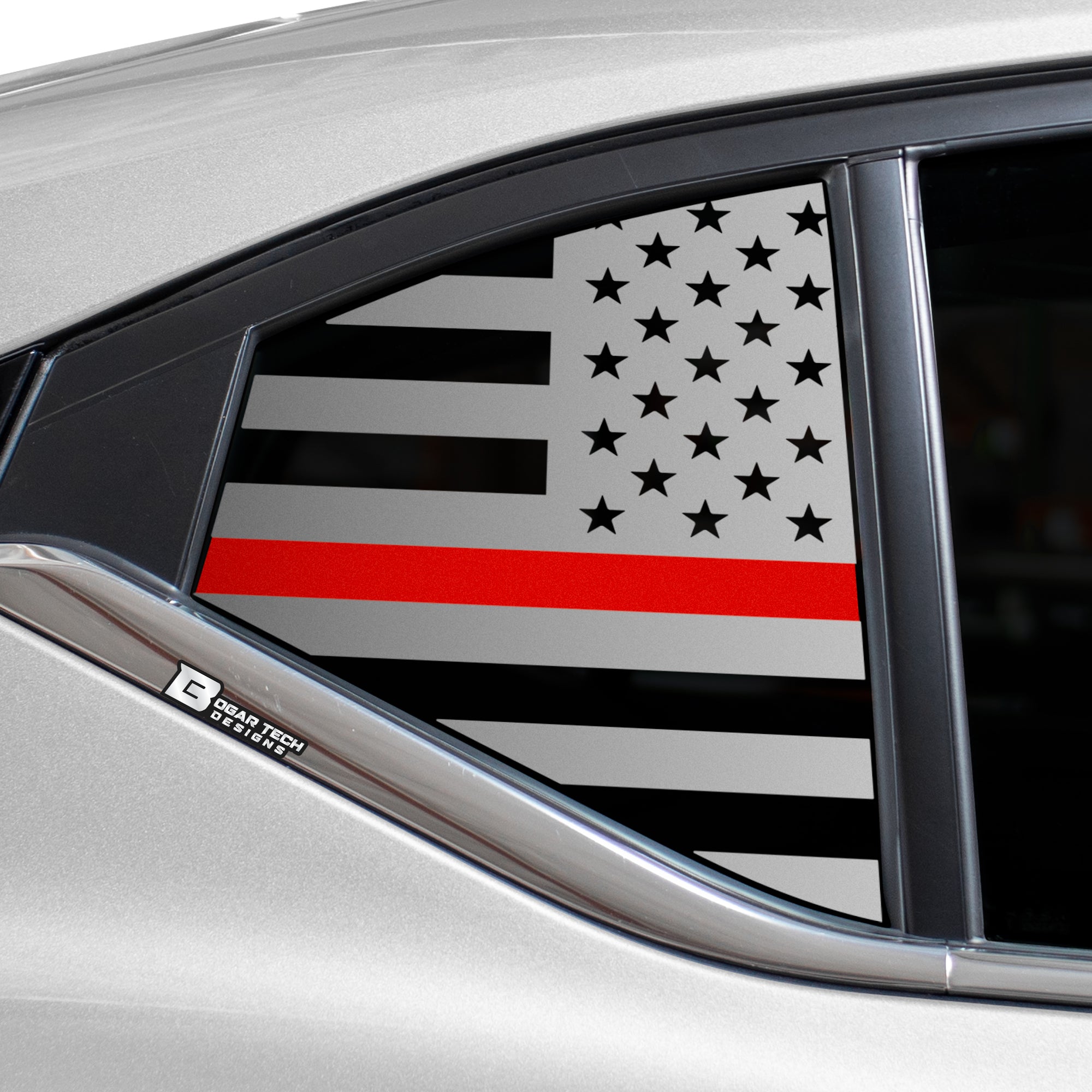 Quarter Window American Flag Vinyl Decal Stickers Fits Nissan Sentra 2020 - 2025 - Bogar Tech Designs