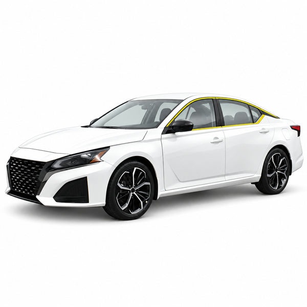 Nissan Altima 2019-2026 Window Trim Blackout Chrome Delete Kit - Precut Gloss Black Vinyl Overlays