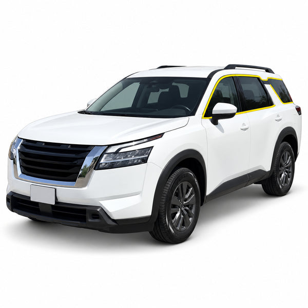 Nissan Pathfinder 2022-2026 Wheels Blackout Chrome Delete Kit – Precut Gloss Black Vinyl Overlays