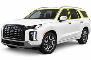 Hyundai Palisade 2020-2025 Blackout Chrome Delete Kit – Precut Side Winow Trim Skirt Gloss Black Vinyl Overlays