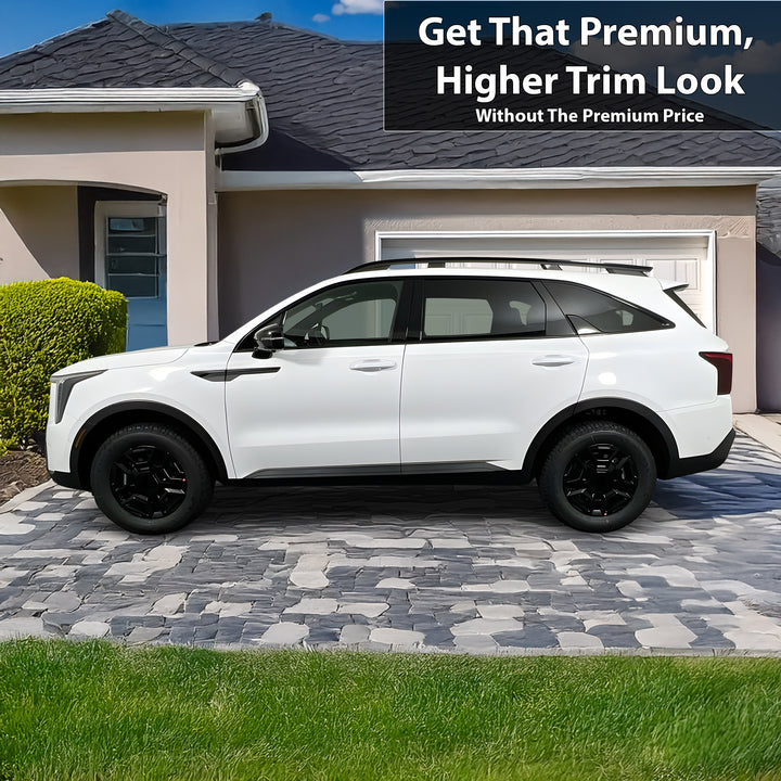 Vinyl Chrome Delete Front Grille Side Window Trim Blackout Decal Stickers Overlay Film Fits Kia Sorento 2021 - 2025 - Bogar Tech Designs