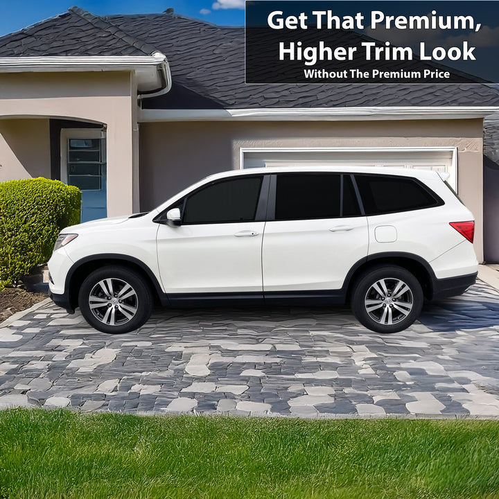 Window Vinyl Chrome Delete Trim Blackout Decal Stickers Overlay Film Fits Honda Pilot 2016 - 2022 - Bogar Tech Designs