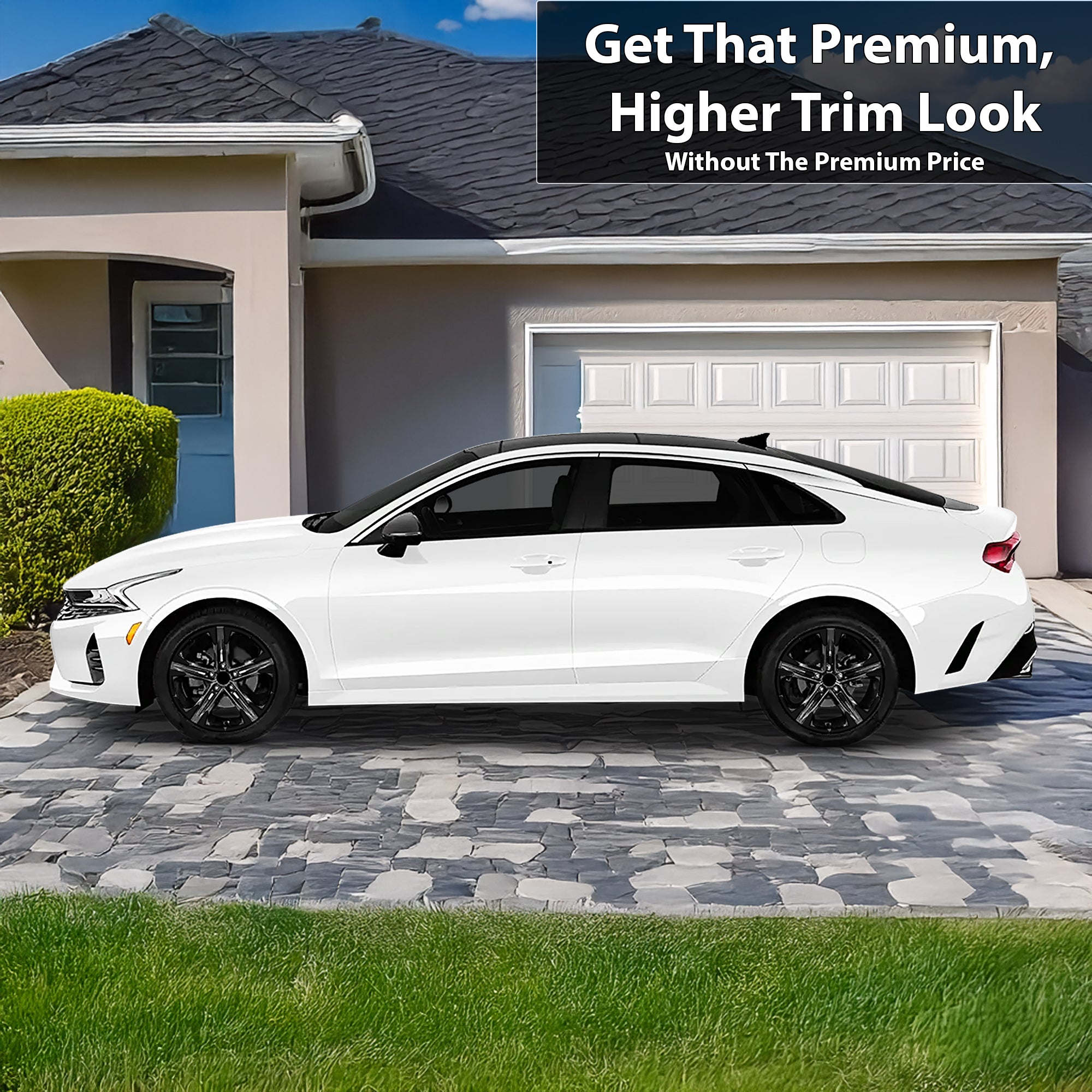 Wheel Rim Vinyl Chrome Delete Trim Blackout Decal Stickers Overlay Film Fits Kia K5 2021 - 2025 - Bogar Tech Designs