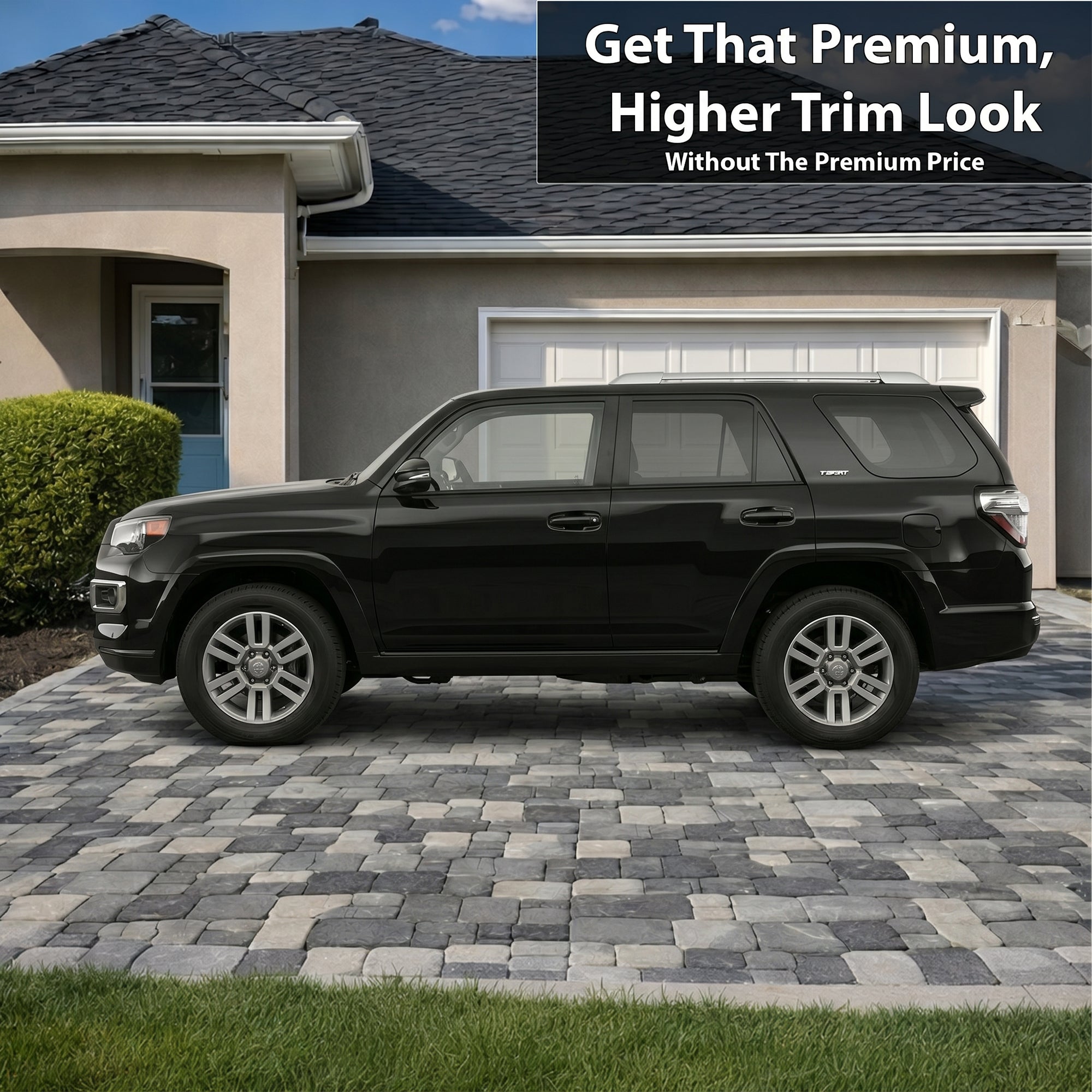 Toyota 4Runner 2014-2024 Blackout Chrome Delete Kit - Precut Gloss Black Vinyl Overlays