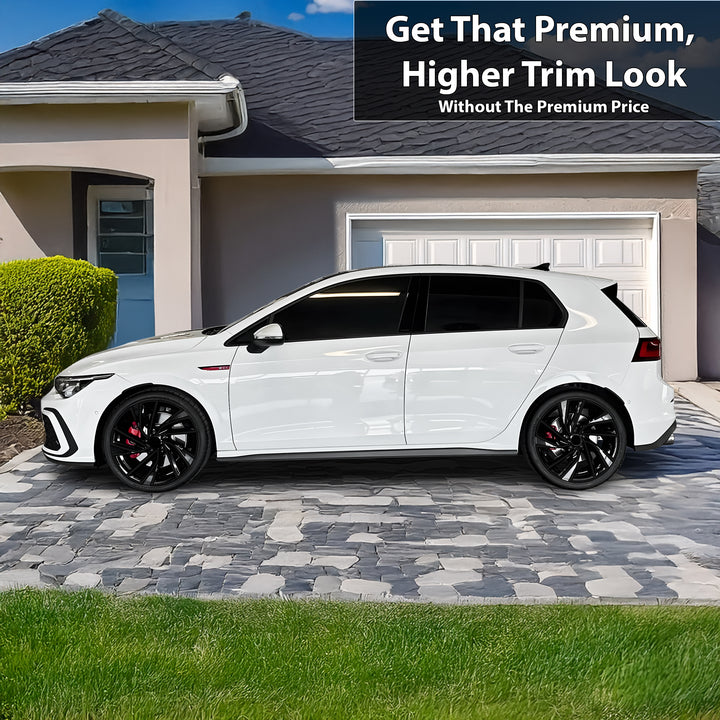 Vinyl Chrome Delete Wheel Rim Blackout Decal Stickers Overlay Film Fits Volkswagen Golf 2022 - 2025 - Bogar Tech Designs