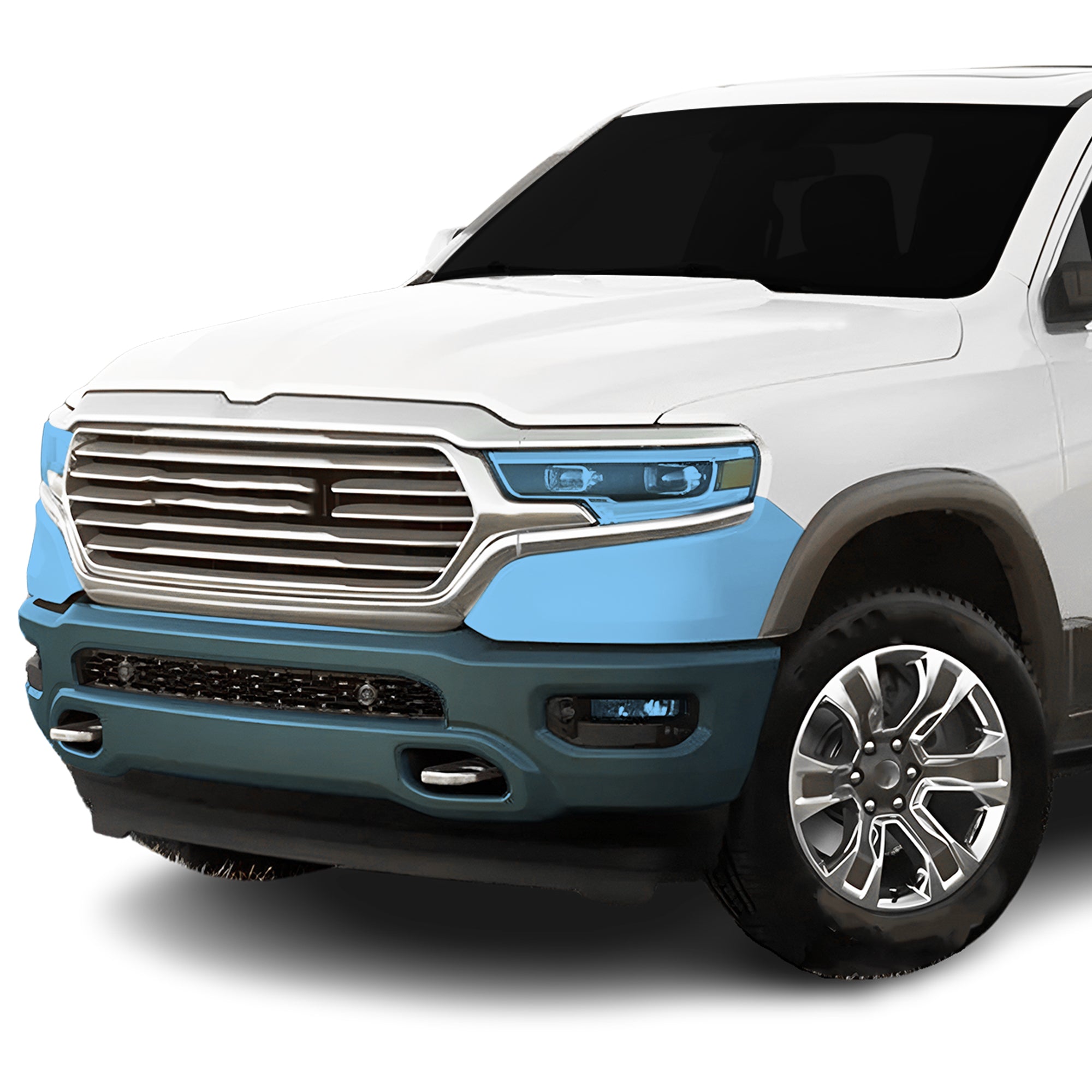 Fits Ram 1500 (Laramie & Limited Longhorn & Limited) 2019+ Precut Premium Paint Protection Film Clear Bra PPF Decal Film Kit Cover - Bogar Tech Designs