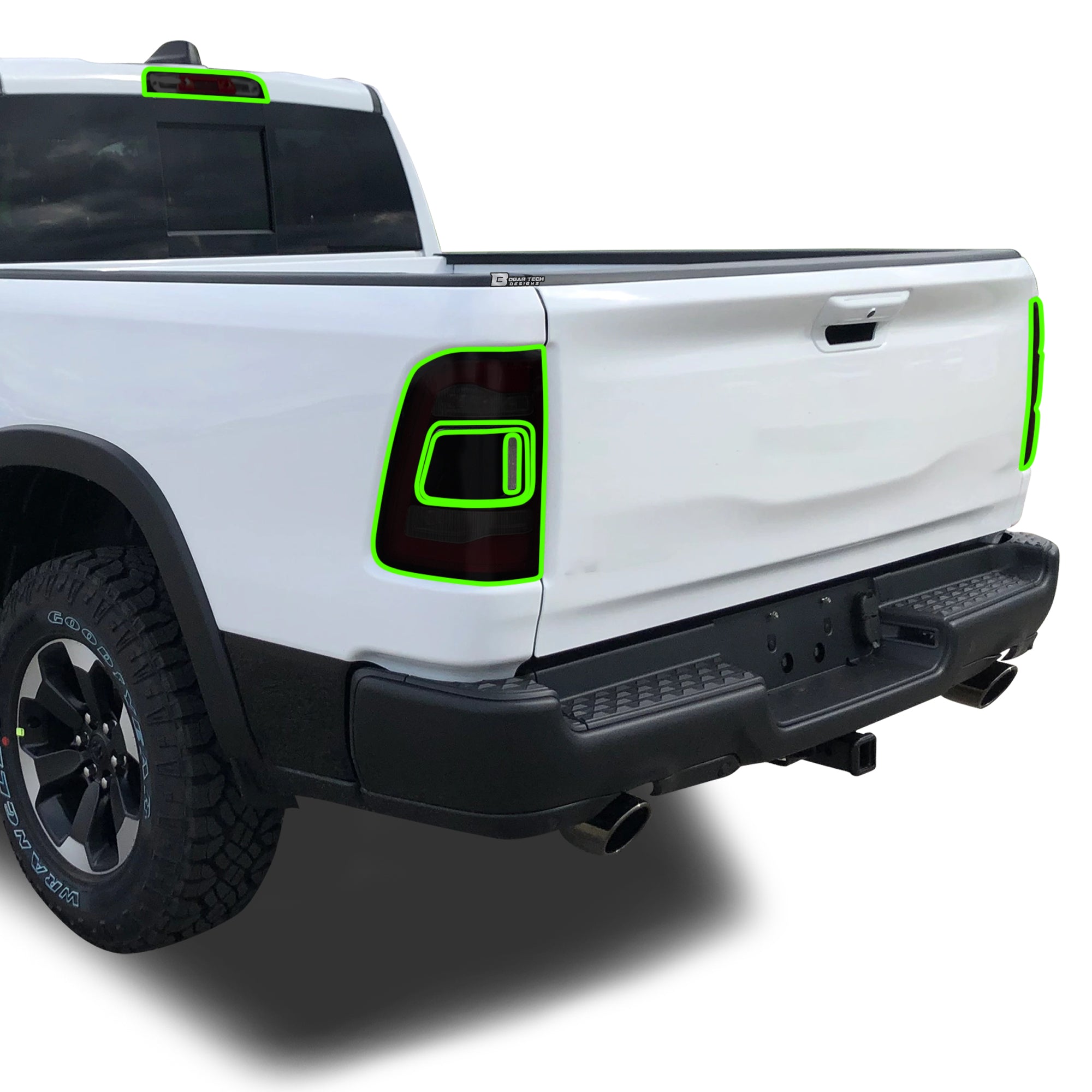 Complete Full Headlight Taillight Precut Overlay Tint Kit with Tools Fits Dodge Ram 2019 - 2024 - Bogar Tech Designs