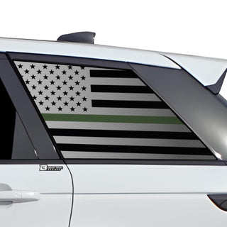 Buy thin-green-line Quarter Window American Flag Vinyl Decal Stickers Fits Range Rover Sport 2018-2022