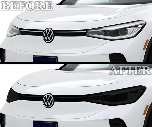 Full Headlight Taillight Precut Smoked PPF Tint Kit Film Overlay Fits Volkswagen ID.4 2021-2024