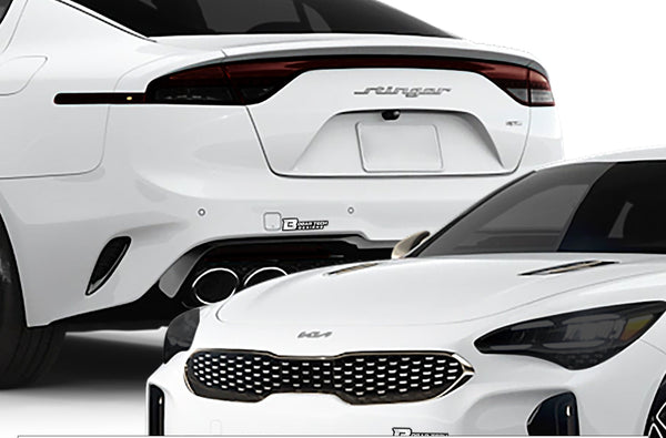 KIA Stinger 2018–2025 Dark Smoke Headlight & Taillight Tint Kit – Precut Vinyl Lens Overlays