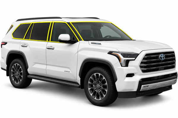 Toyota Sequoia 2023-2026 Blackout Chrome Delete Kit - Precut Gloss Black Vinyl Overlays