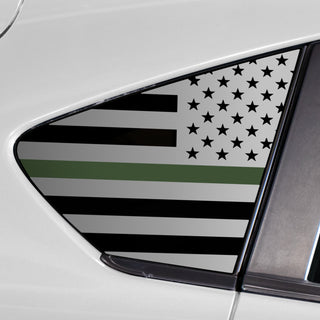 Buy thin-green-line Quarter Window American Flag Vinyl Decal Stickers Fits Subaru Impreza Hatchback 2017-2023