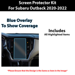 For Subaru Outback 2020+ Scratch Resistant Shatter Proof Infotainment Clear Screen Protection Film