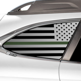 Buy thin-green-line Quarter Window American Flag Vinyl Decal Stickers Fits Subaru Outback 2020-2024