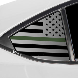 Buy thin-green-line Quarter Window American Flag Vinyl Decal Stickers Fits Subaru WRX 2022-2024