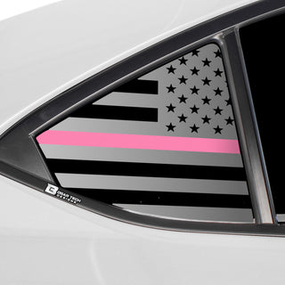 Buy thin-pink-line Quarter Window American Flag Vinyl Decal Stickers Fits Subaru WRX 2022-2024