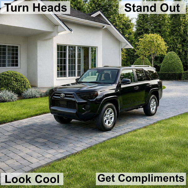 Toyota 4Runner 2014–2024 Dark Smoke Headlight & Taillight Tint Kit – Precut Vinyl Lens Overlays