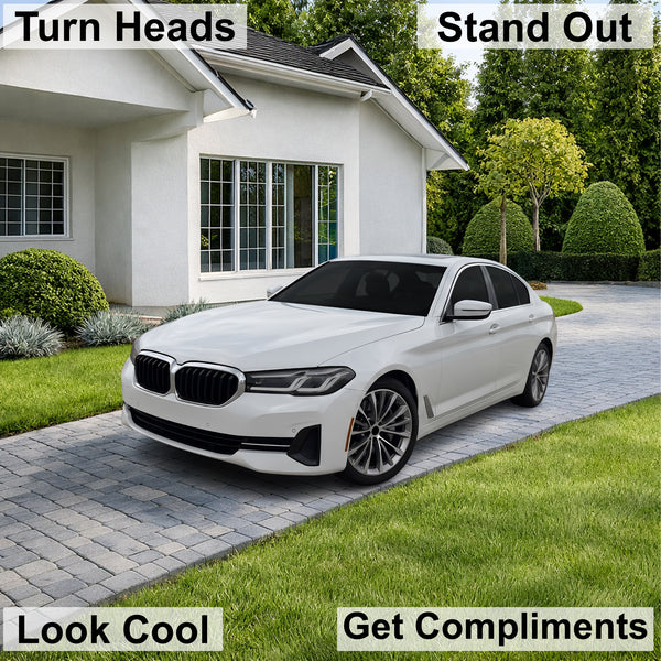 BMW 5 Series 2021–2023 Dark Smoke Headlight & Taillight Tint Kit – Precut Vinyl Lens Overlays