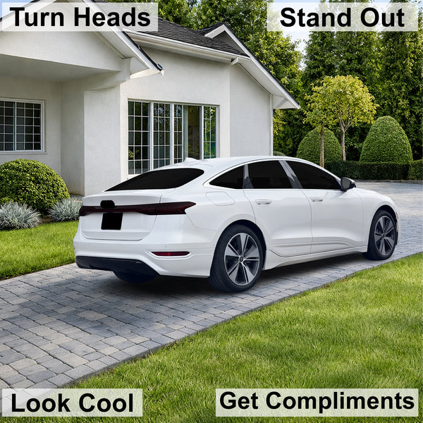 Audi A6 S6 e-tron 2025-2027 Dark Smoke Headlight & Taillight Tint Kit – Precut Vinyl Lens Overlays Film