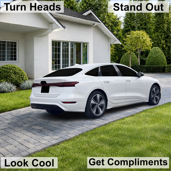 Audi A6 S6 e-tron 2025-2027 Dark Smoke Headlight & Taillight Tint Kit – Precut Vinyl Lens Overlays Film