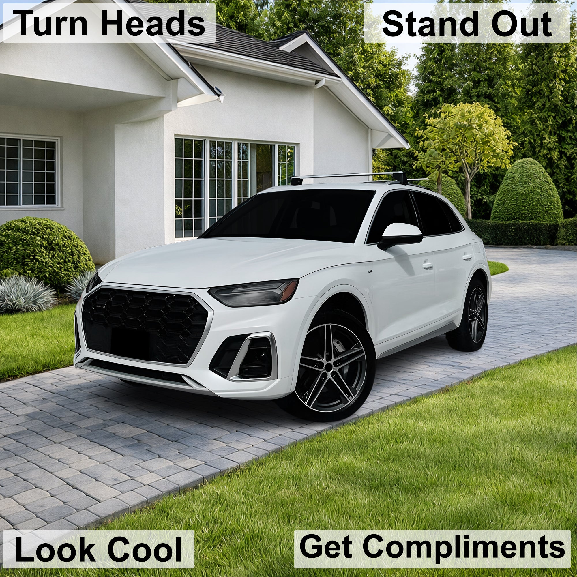 Audi Q5 2021–2025 Dark Smoke Headlight & Taillight Tint Kit – Precut Vinyl Lens Overlays