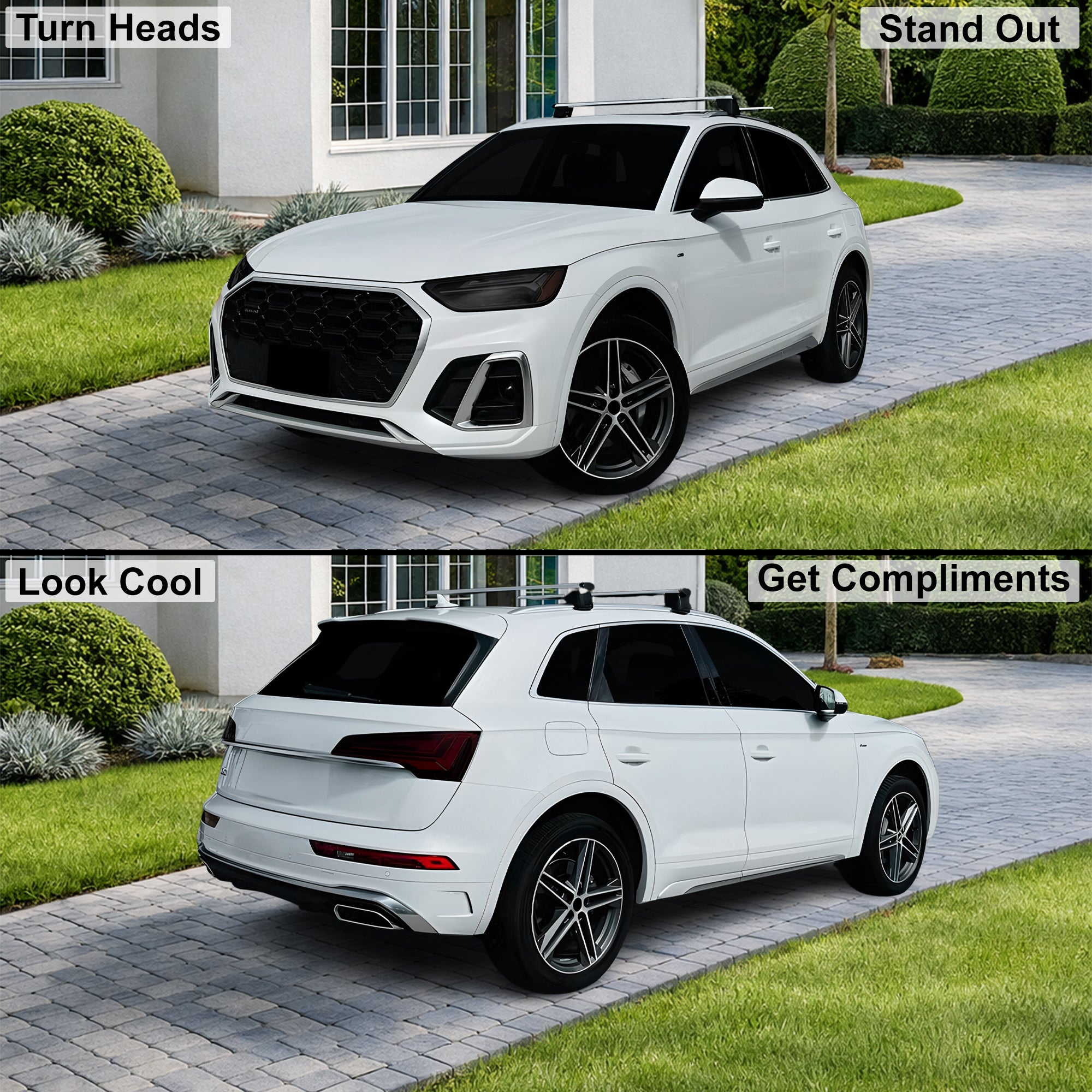 Audi Q5 2021–2025 Dark Smoke Headlight & Taillight Tint Kit – Precut Vinyl Lens Overlays