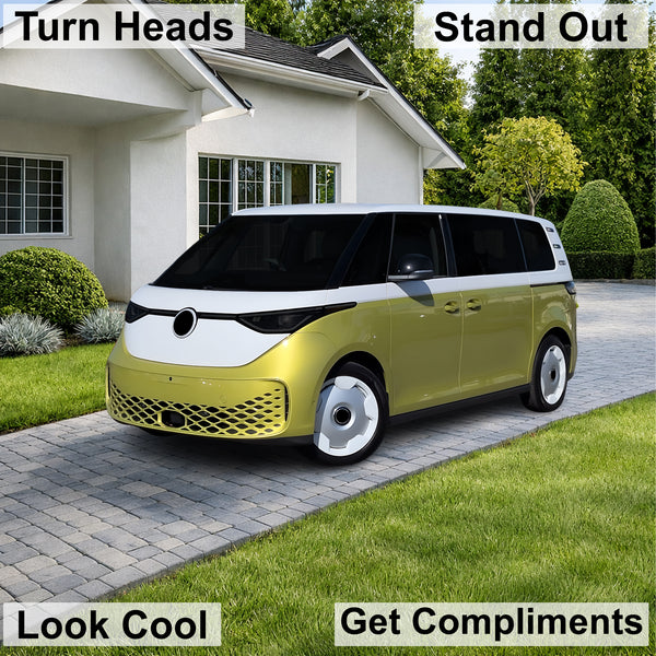 Volkswagen ID. Buzz 2025 Dark Smoke Headlight & Taillight Tint Kit – Precut Vinyl Lens Overlays Film