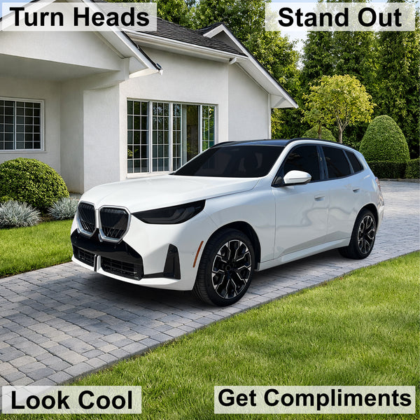 BMW X3 2025-2026 Dark Smoke Headlight & Taillight Tint Kit – Precut Vinyl Lens Overlays Film