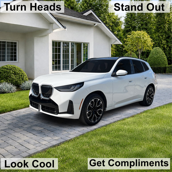 BMW X3 2025-2026 Dark Smoke Headlight & Taillight Tint Kit – Precut Vinyl Lens Overlays Film