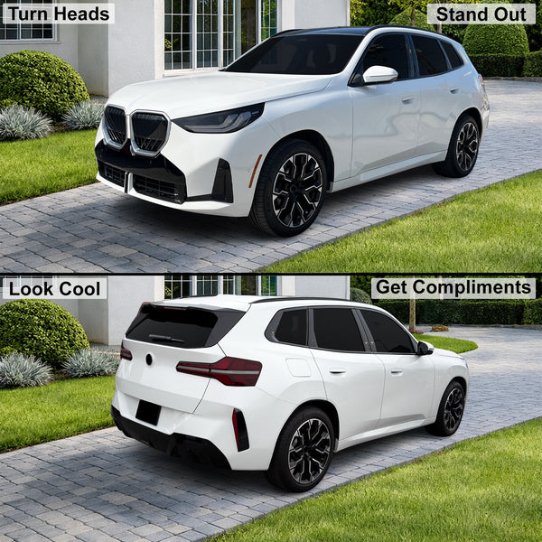 BMW X3 2025-2026 Dark Smoke Headlight & Taillight Tint Kit – Precut Vinyl Lens Overlays Film