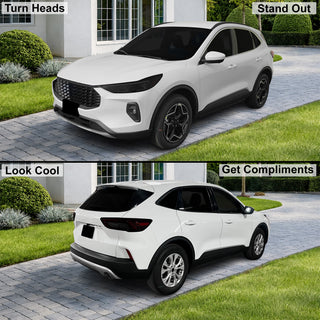 Ford Escape 2023-2026 ST-Line Elite & Platinum Dark Smoke Headlight & Taillight Tint Kit – Precut Vinyl Lens Overlays Film