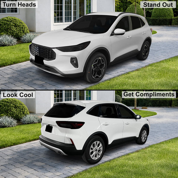 Ford Escape 2023-2026 ST-Line Elite & Platinum Dark Smoke Headlight & Taillight Tint Kit – Precut Vinyl Lens Overlays Film
