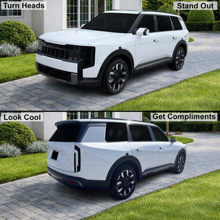 Kia Telluride 2027+ Dark Smoke Headlight & Taillight Tint Kit – Precut Vinyl Lens Overlays Film