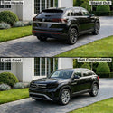Volkswagen Atlas Cross Sport 2020–2023 Dark Smoke Headlight & Taillight Tint Kit – Precut Vinyl Lens Overlays