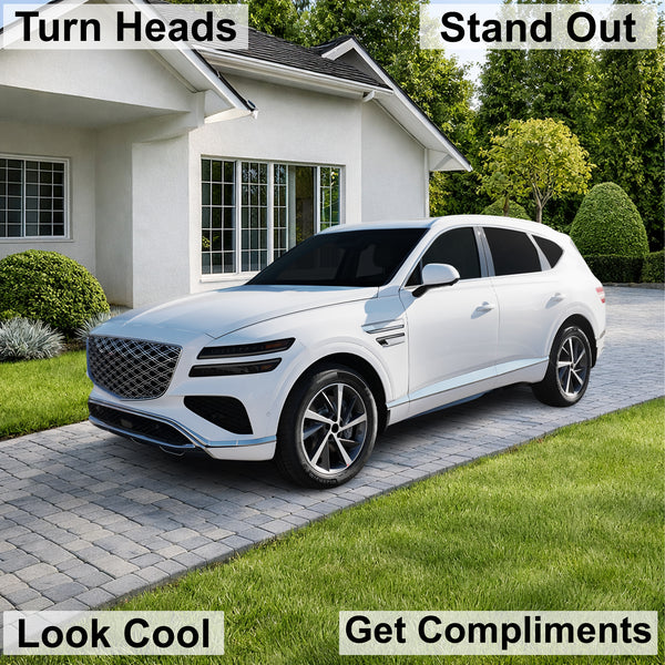 Genesis GV80 SUV 2021-2026 Dark Smoke Headlight & Taillight Tint Kit – Precut Vinyl Lens Overlays Film