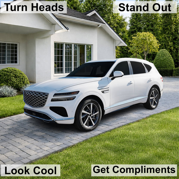 Genesis GV80 SUV 2021-2026 Dark Smoke Headlight & Taillight Tint Kit – Precut Vinyl Lens Overlays Film