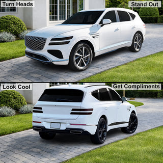 Genesis GV80 SUV 2021-2026 Dark Smoke Headlight & Taillight Tint Kit – Precut Vinyl Lens Overlays Film
