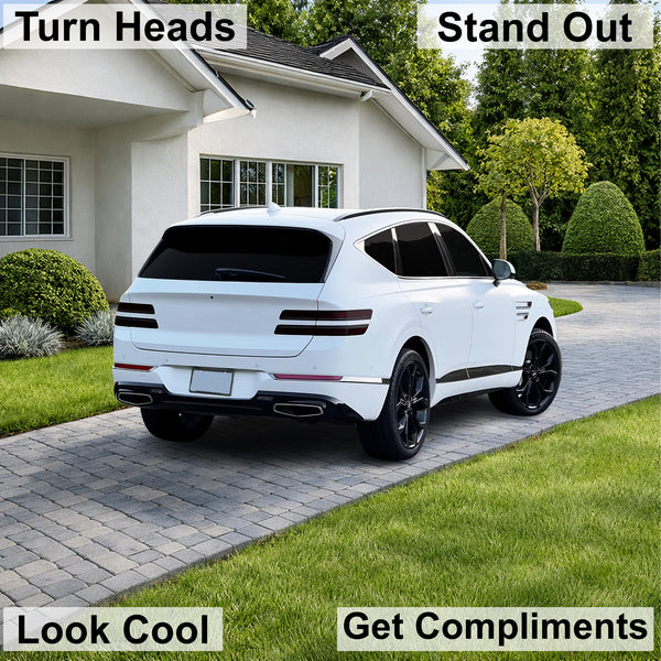 Genesis GV80 SUV 2021-2026 Dark Smoke Headlight & Taillight Tint Kit – Precut Vinyl Lens Overlays Film