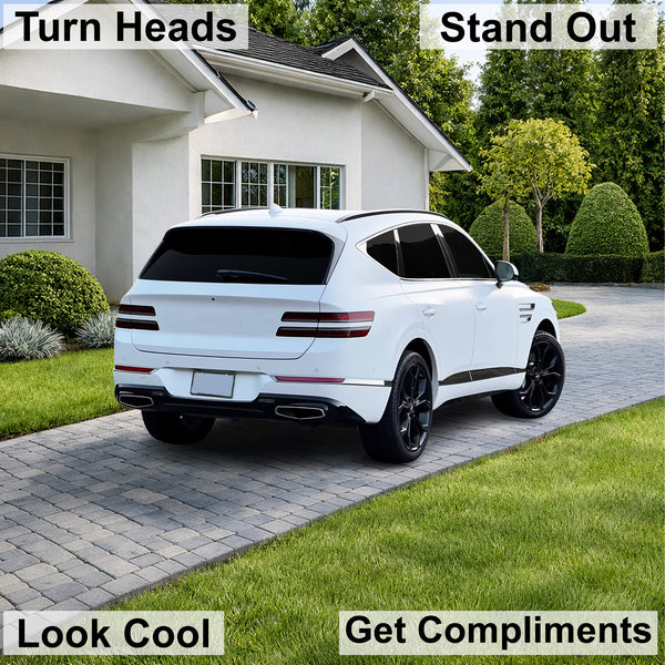 Genesis GV80 SUV 2021-2026 Dark Smoke Headlight & Taillight Tint Kit – Precut Vinyl Lens Overlays Film