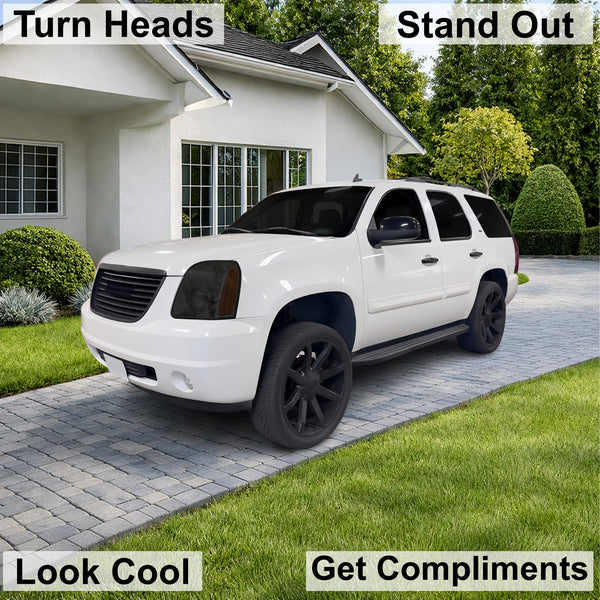 Fits GMC Yukon 2007-2014 Full Headlight Taillight Precut Smoked PPF Tint Kit Film Overlay