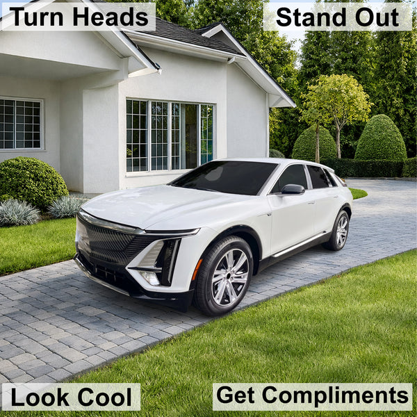 Cadillac Lyriq 2023–2026 Dark Smoke Headlight & Taillight Tint Kit – Precut Vinyl Lens Overlays