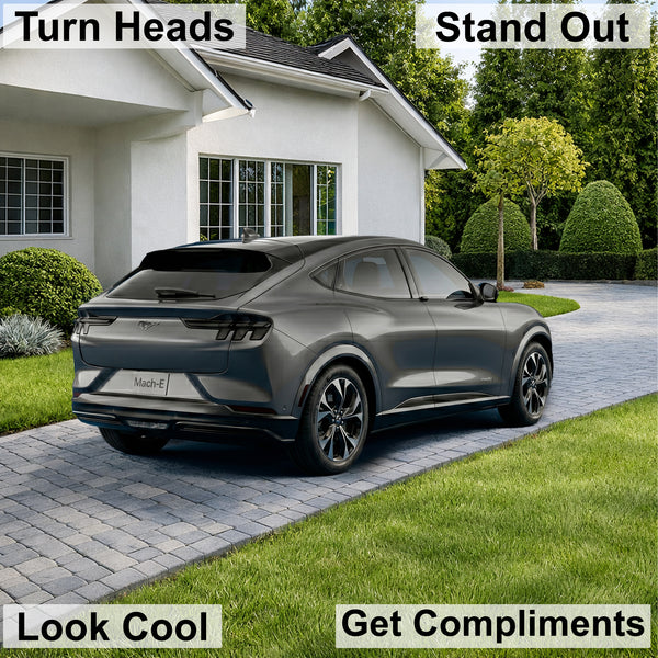 Ford Mustang Mach-E 2021–2026 Dark Smoke Headlight & Taillight Tint Kit – Precut Vinyl Lens Overlays
