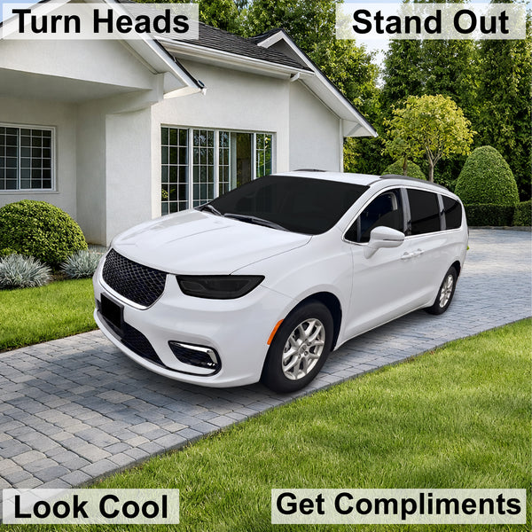 Chrysler Pacifica 2021-2026 Dark Smoke Headlight & Taillight Tint Kit – Precut Vinyl Lens Overlays