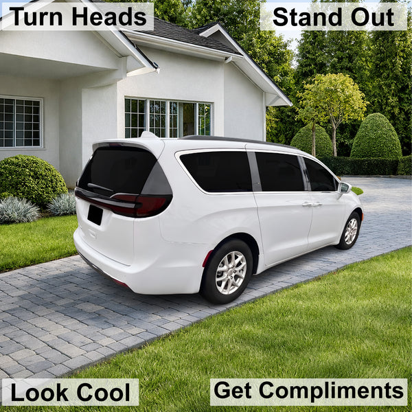 Chrysler Pacifica 2021-2026 Dark Smoke Headlight & Taillight Tint Kit – Precut Vinyl Lens Overlays