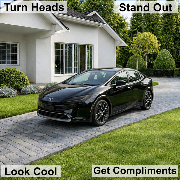 Toyota Prius 2023–2026 Dark Smoke Headlight & Taillight Tint Kit – Precut Vinyl Lens Overlays